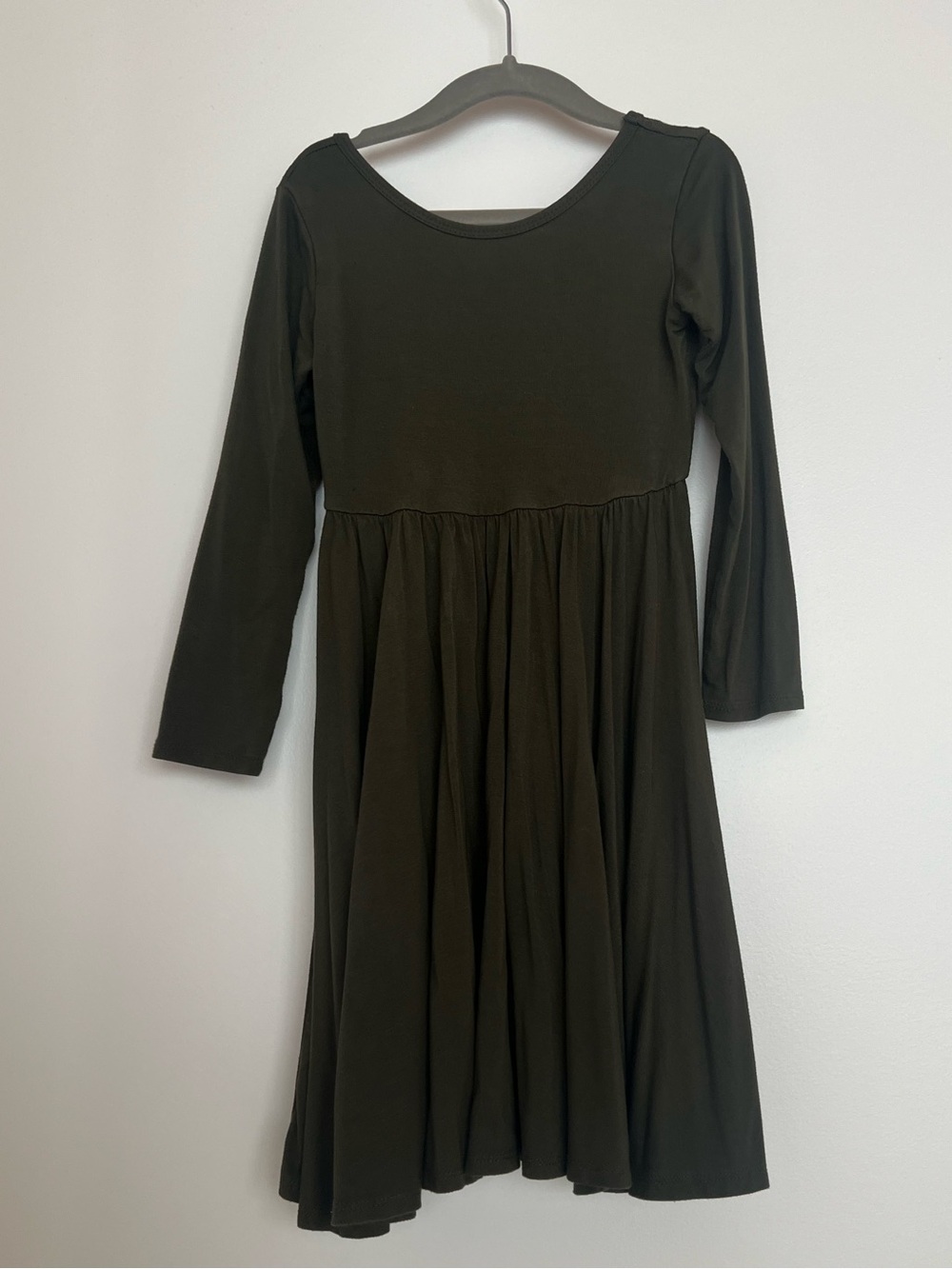 Kyte Baby Long Sleeve Dark Green Dress 5T